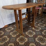 Wood and metal table