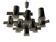 Italian Large Midcentury Chrome Chandelier 15 Lights