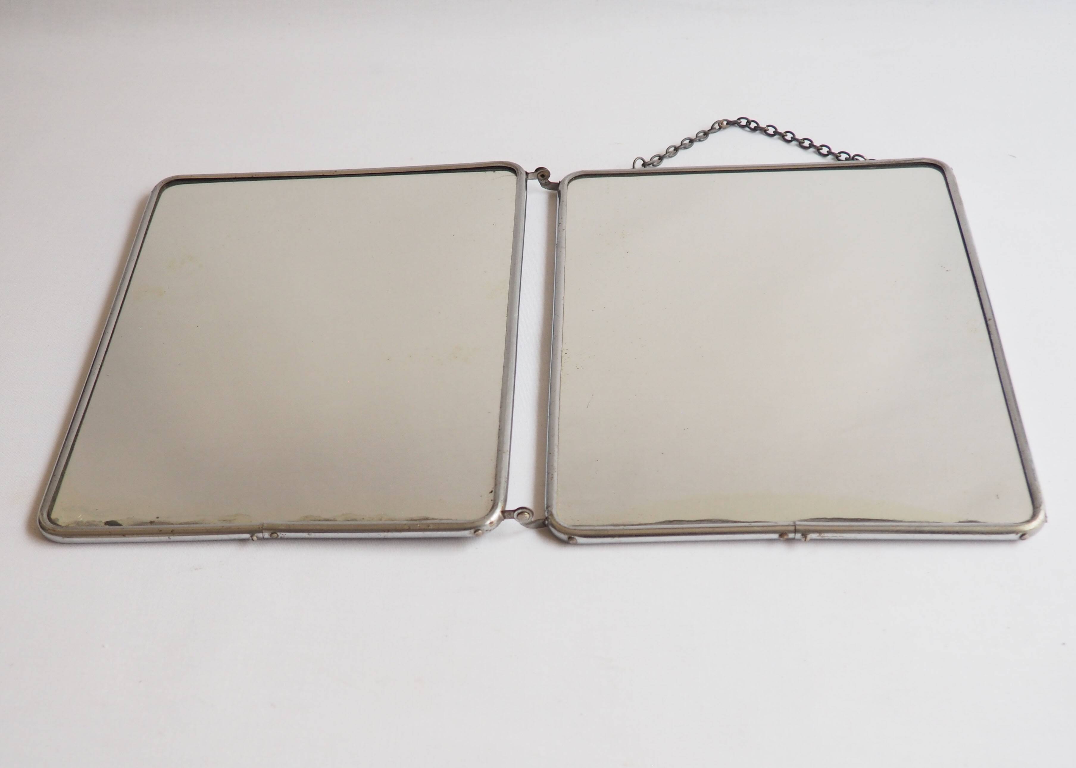 Diptych barber mirror