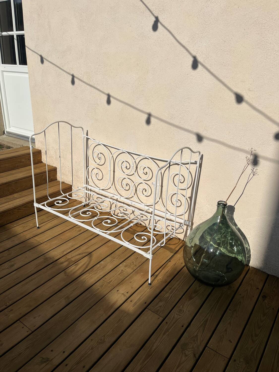 Banquette, lit en fer forgé