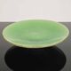 Vintage 50s-60s dish in green enamelled terracotta