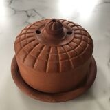 Old terracotta butter dish