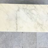 Table basse vintage en marbre blanc années 1960
