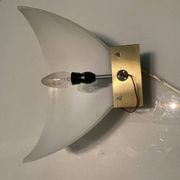 Opaline Glass Brass Sconces Set of 2