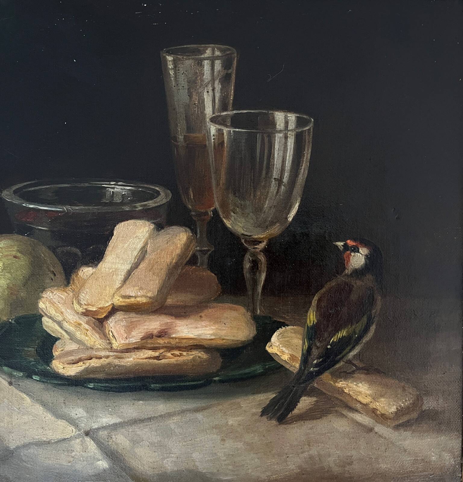 Tableau HST the Chardonnet in the boudoirs cf. Chardin, 19th century