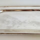 Serving dish for foie gras in silver-plated metal.