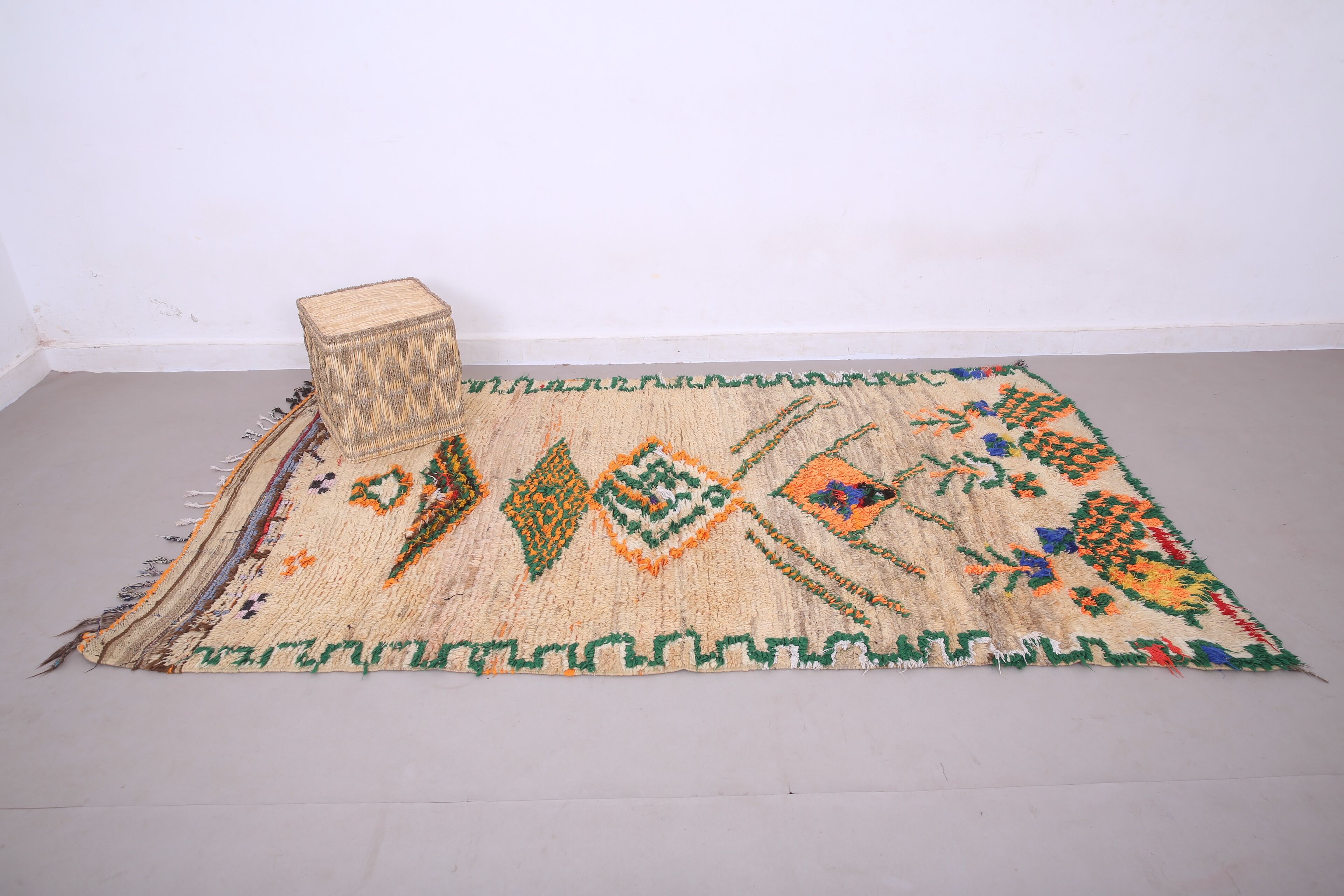 Vintage Moroccan Rug 148 x 260 cm - Tribal Moroccan rug - Berber Wool Rug