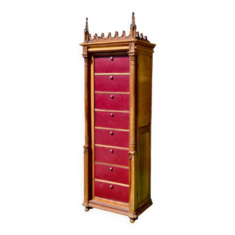 Neo-Gothic walnut cardboard box