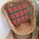 Large tartan cushion