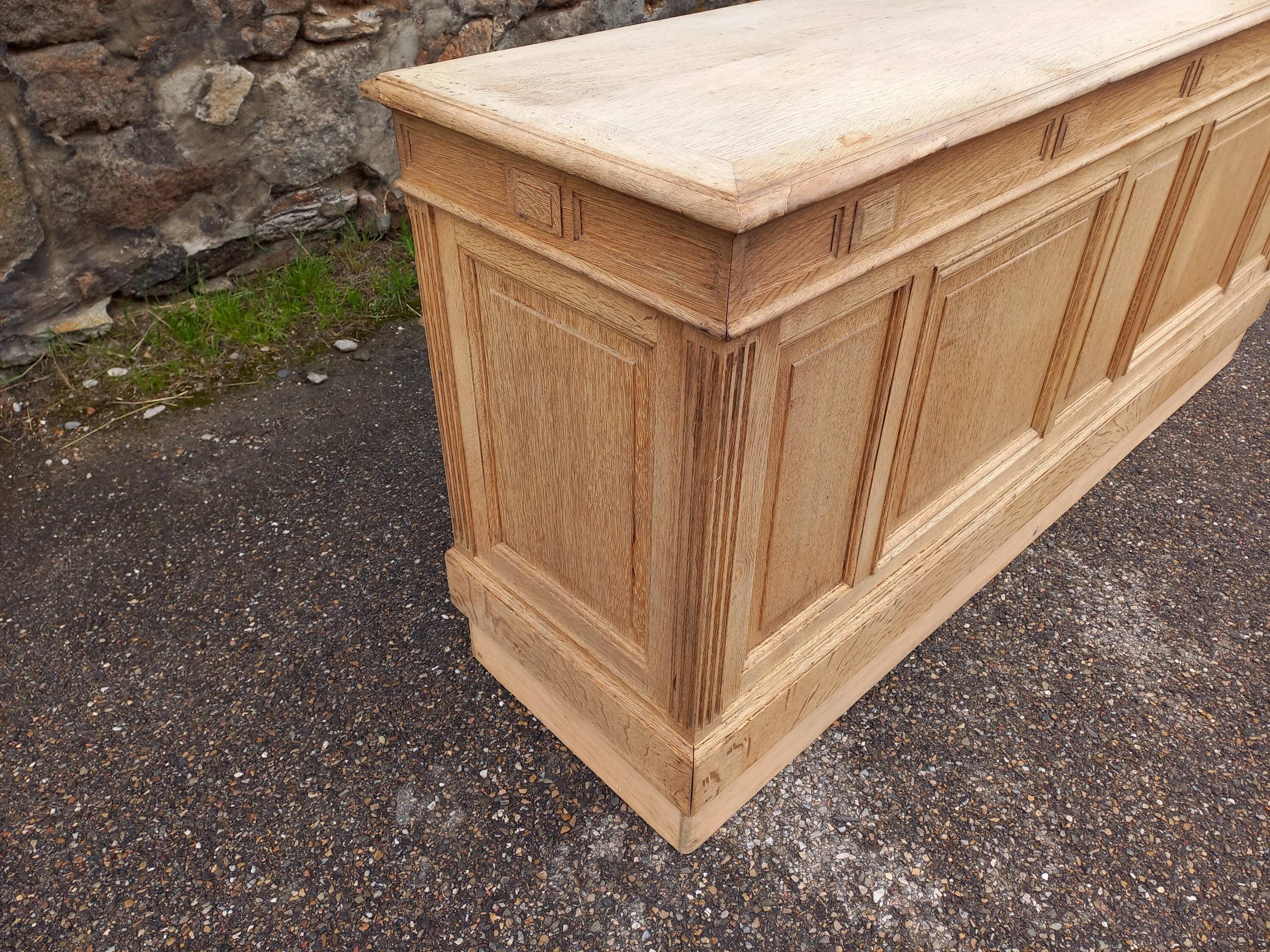 Antique oak shop counter