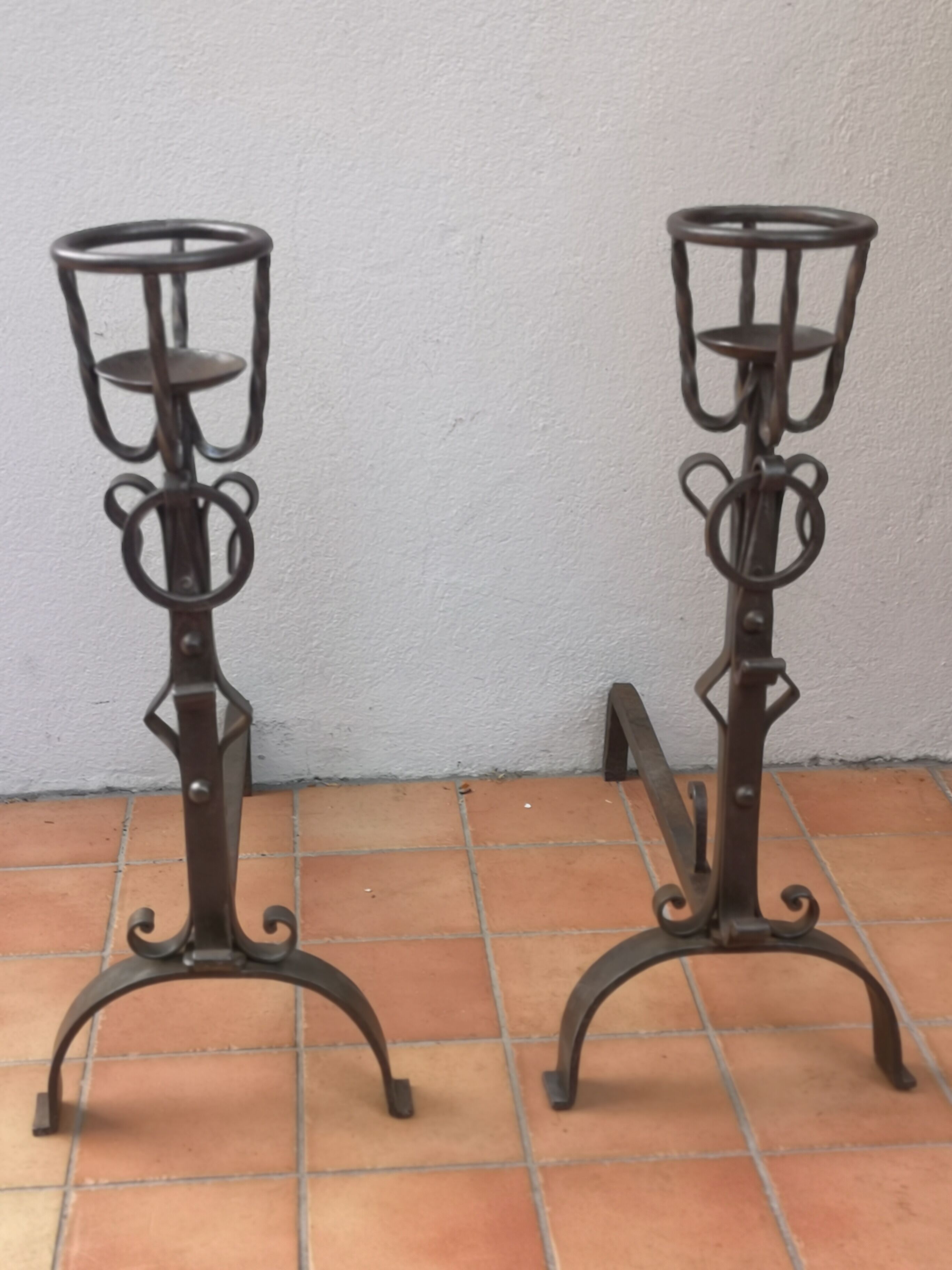 Pair of wrought iron channels