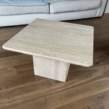 Travertine side table
