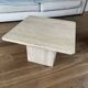 Travertine side table