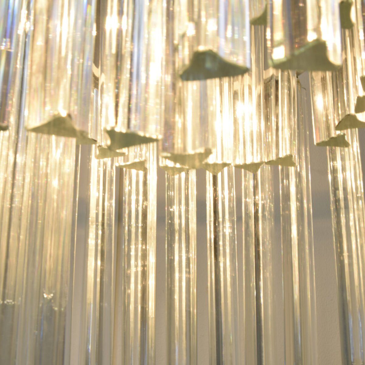 Trilobo pendant lamp in Murano glass by Venini, 1960s.