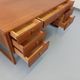 Double-sided executive desk sled legs vintage Scandinavian style in teak from the 60s