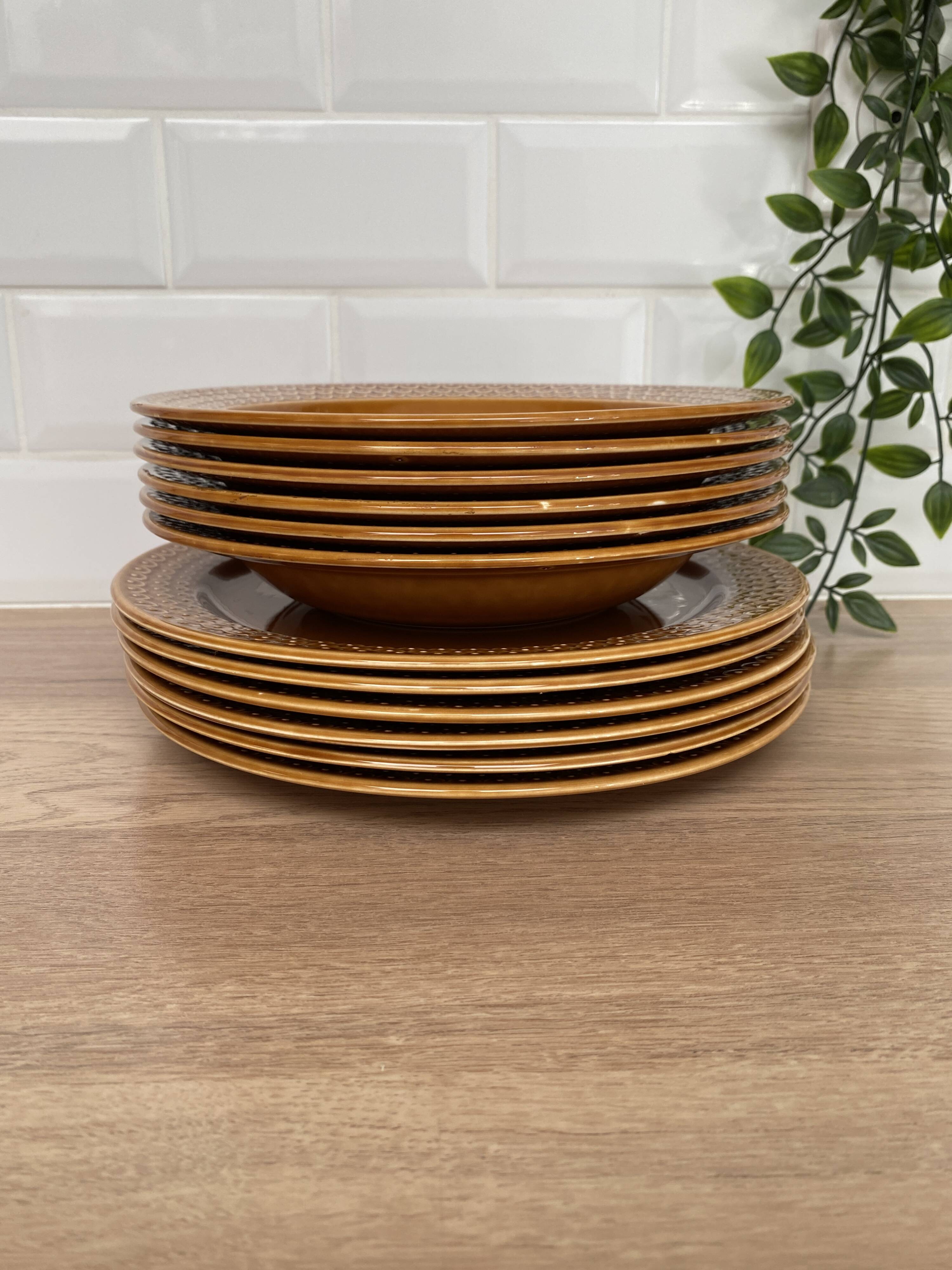 Set of 12 Pagnossin earthenware plates