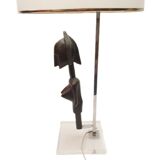 70s lamp decorated with an African statuette