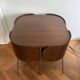 Set of table and 4 teak chairs, Fusion model by Sandra Kragnert for IKEA, Sweden, 1970s: