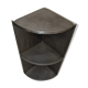 Industrial metal corner shelf