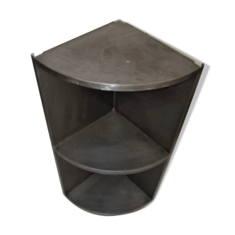 Industrial metal corner shelf