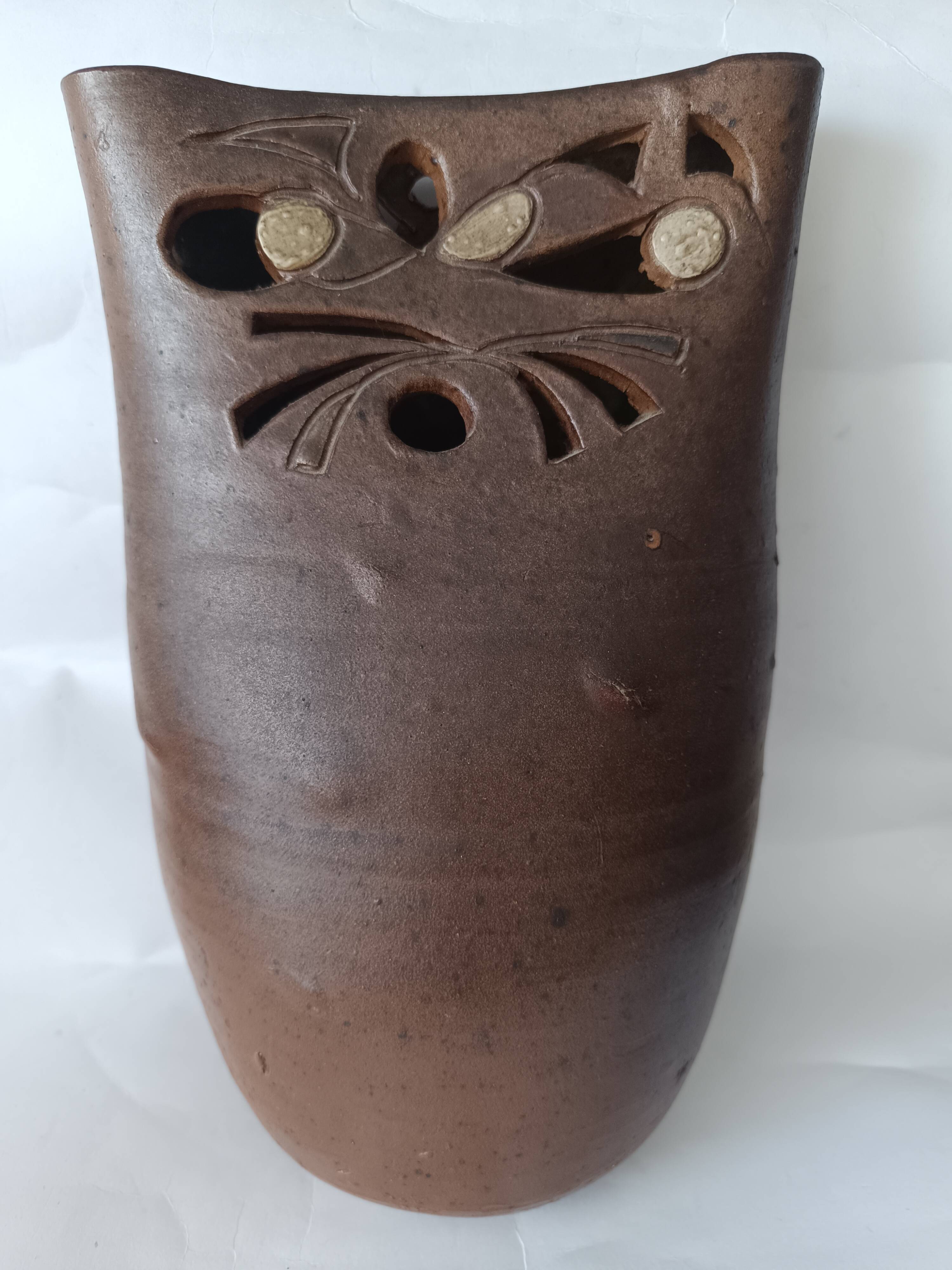 Vase chouette en grès Georges Martin