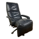 Jori black leather relax armchair from the 80s