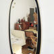 Miroir retroviseur 1960 - noir et laiton 40x74cm
