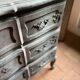 Antique Louis XV style commode, aged finish, practical elegance.