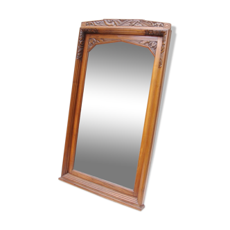 Art Deco fireplace mirror in carved wood - 82 cm x 150 cm