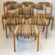 Suite de 6 chaises vintage 1970 style Baumann
