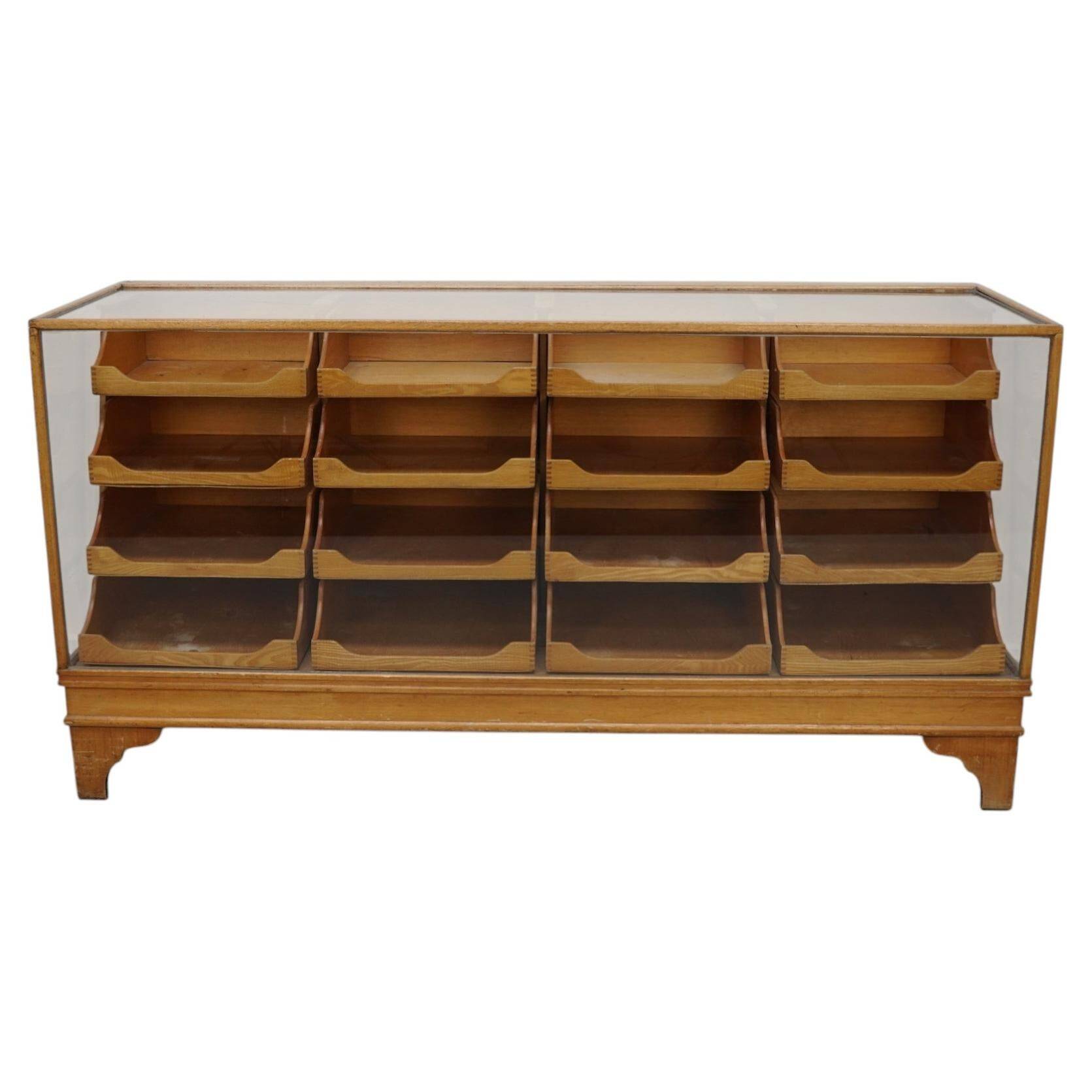 Antique Shop Counter in English Beech, circa 1920-1930