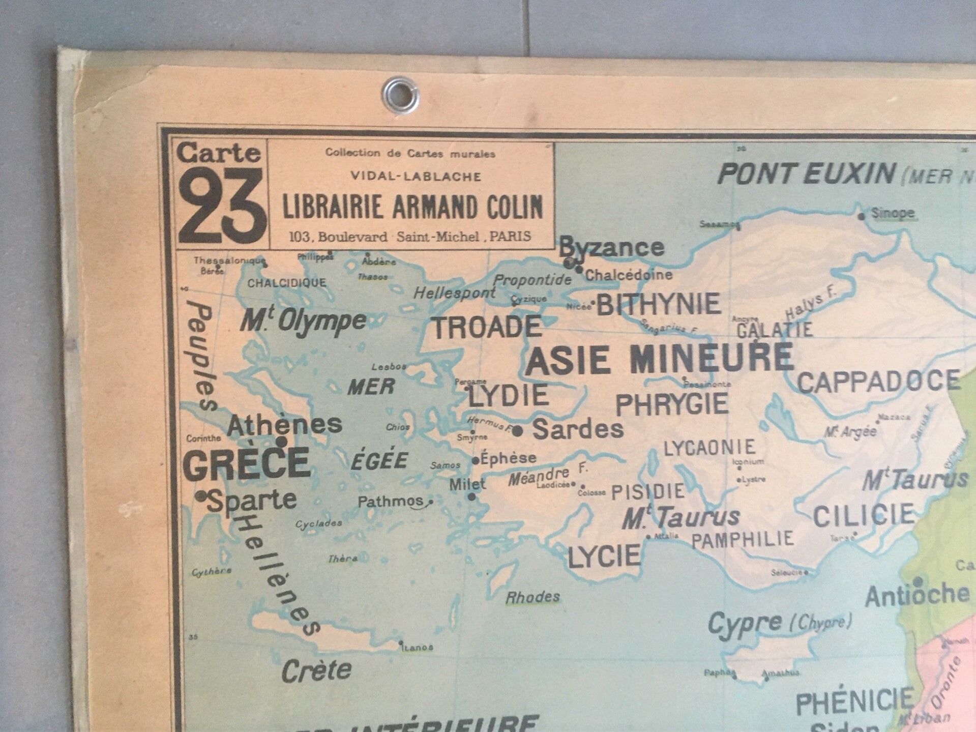 Vidal Lablache School Card No. 23 Palestine