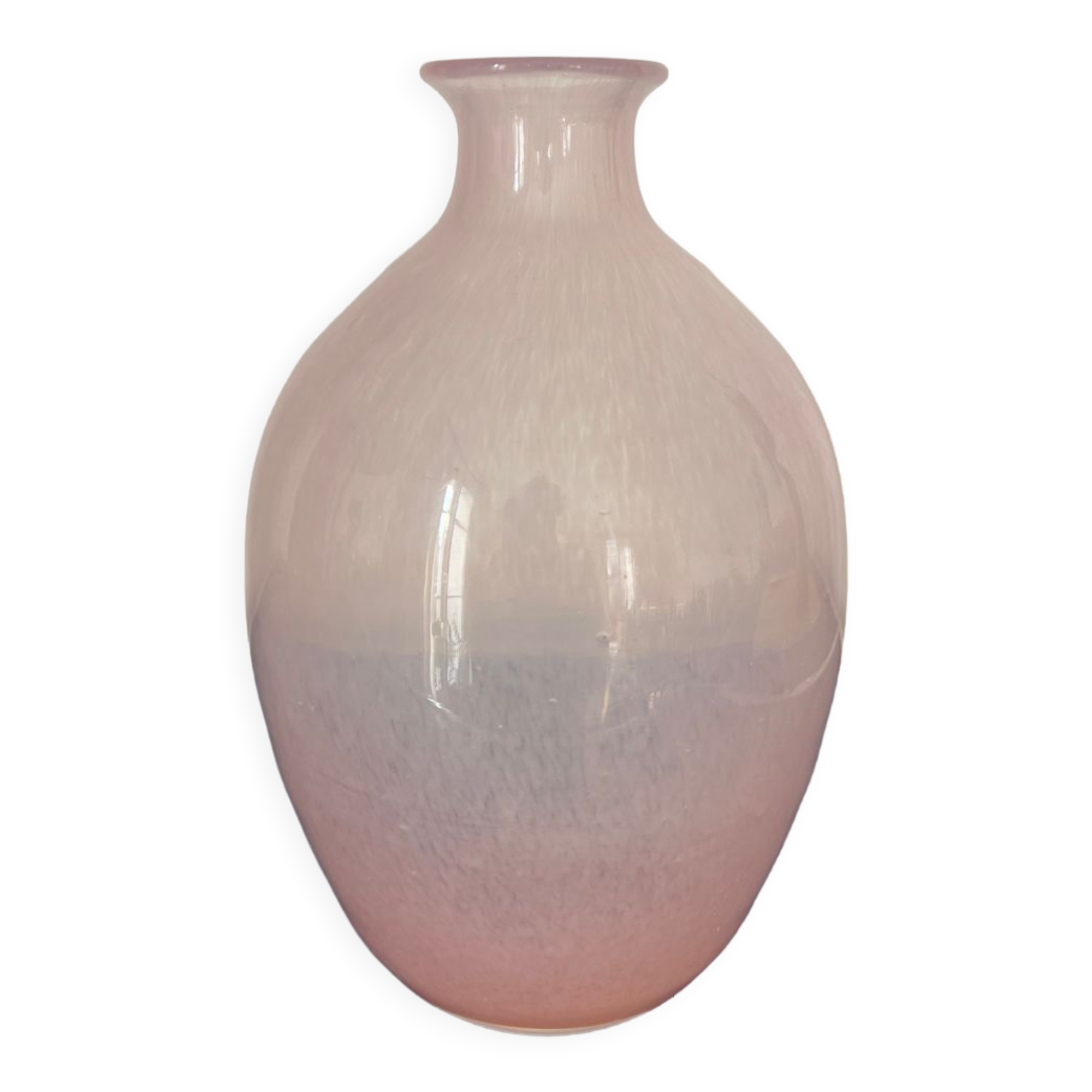 Pink glass vase