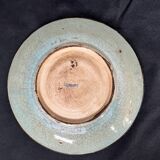 Longwy, small enamel plate with floral decoration, 19th century