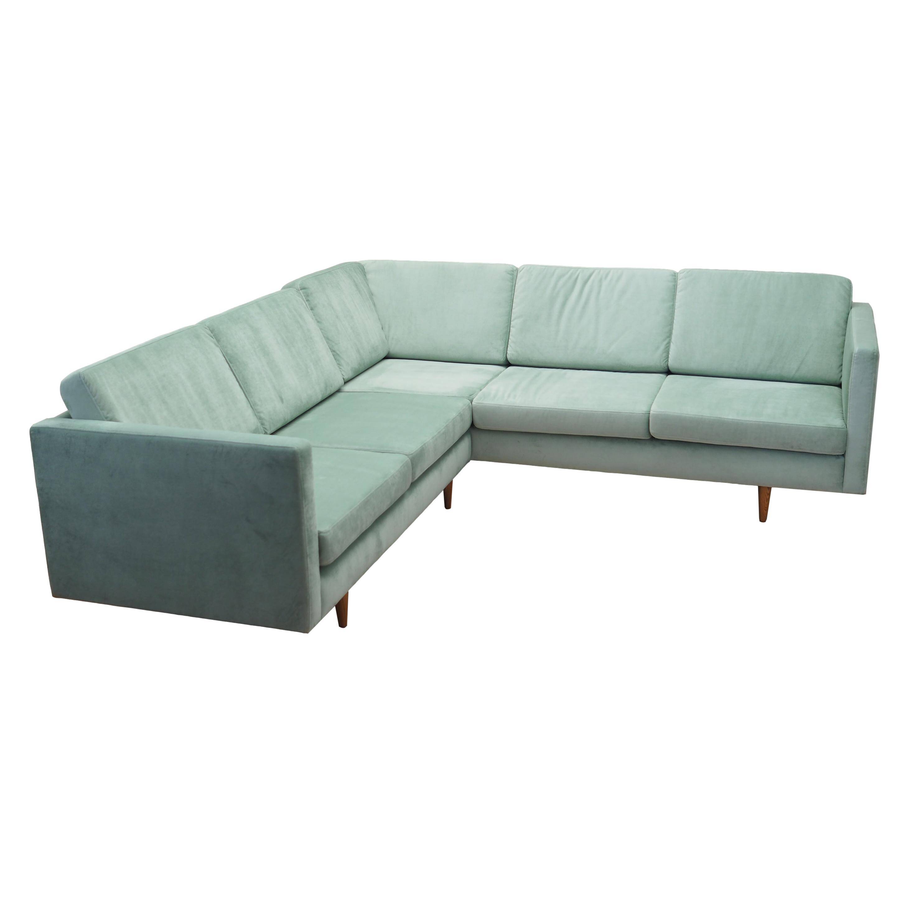 Mint corner sofa, Danish design, 1990s, production: Denmark