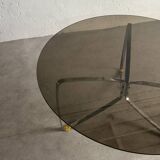 Chrome and smoked glass coffee table, 1970s