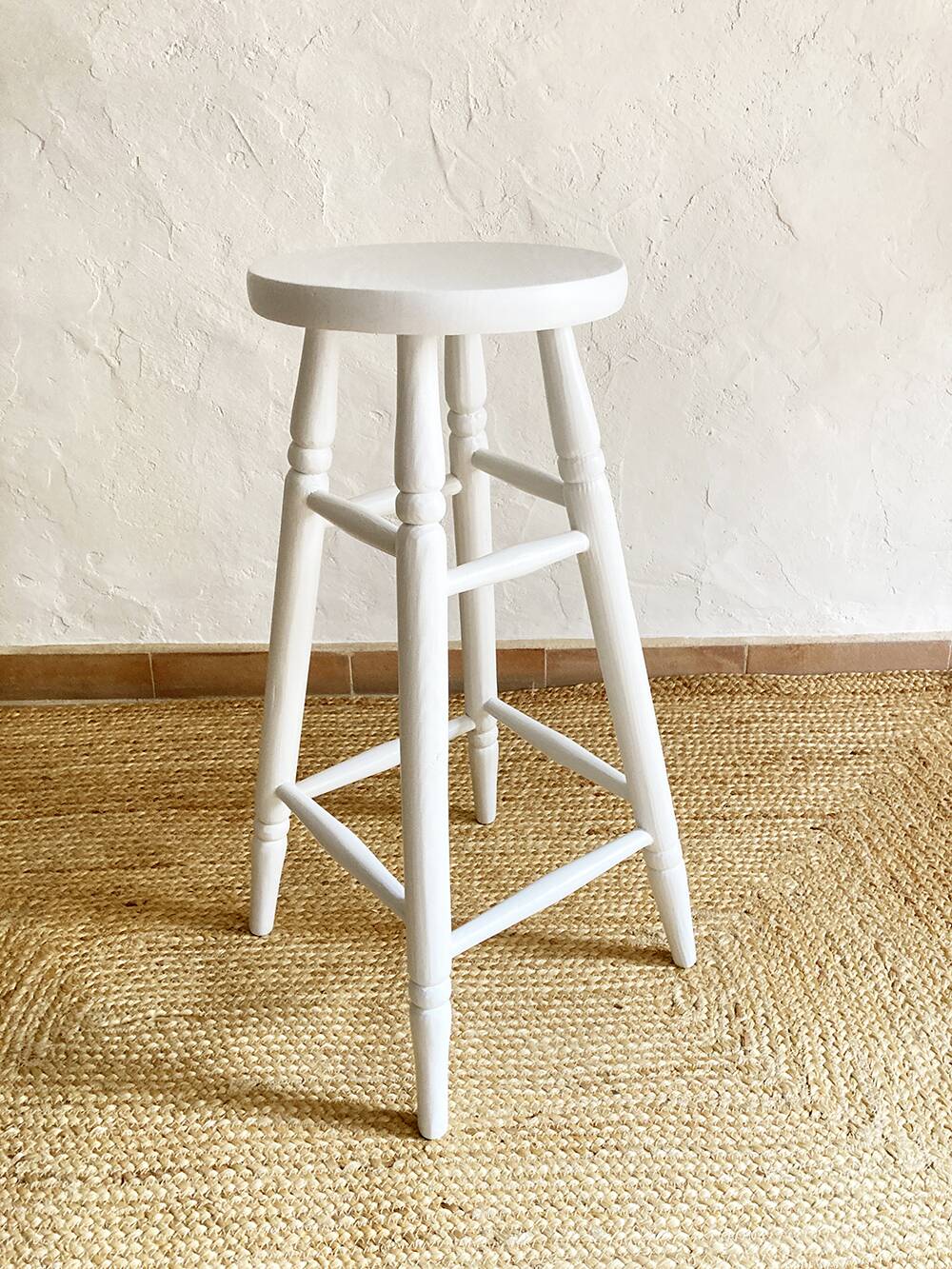Antique solid wood stool