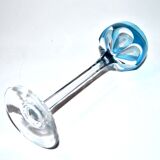 Verre à liqueur bleu en cristal de Saint-Louis modèle Bristol overlay 1930