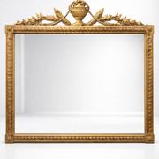 Large gold mirror with mouldings