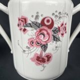 Art Deco, Porcelain jug and sugar bowl with flower decoration circa 1930