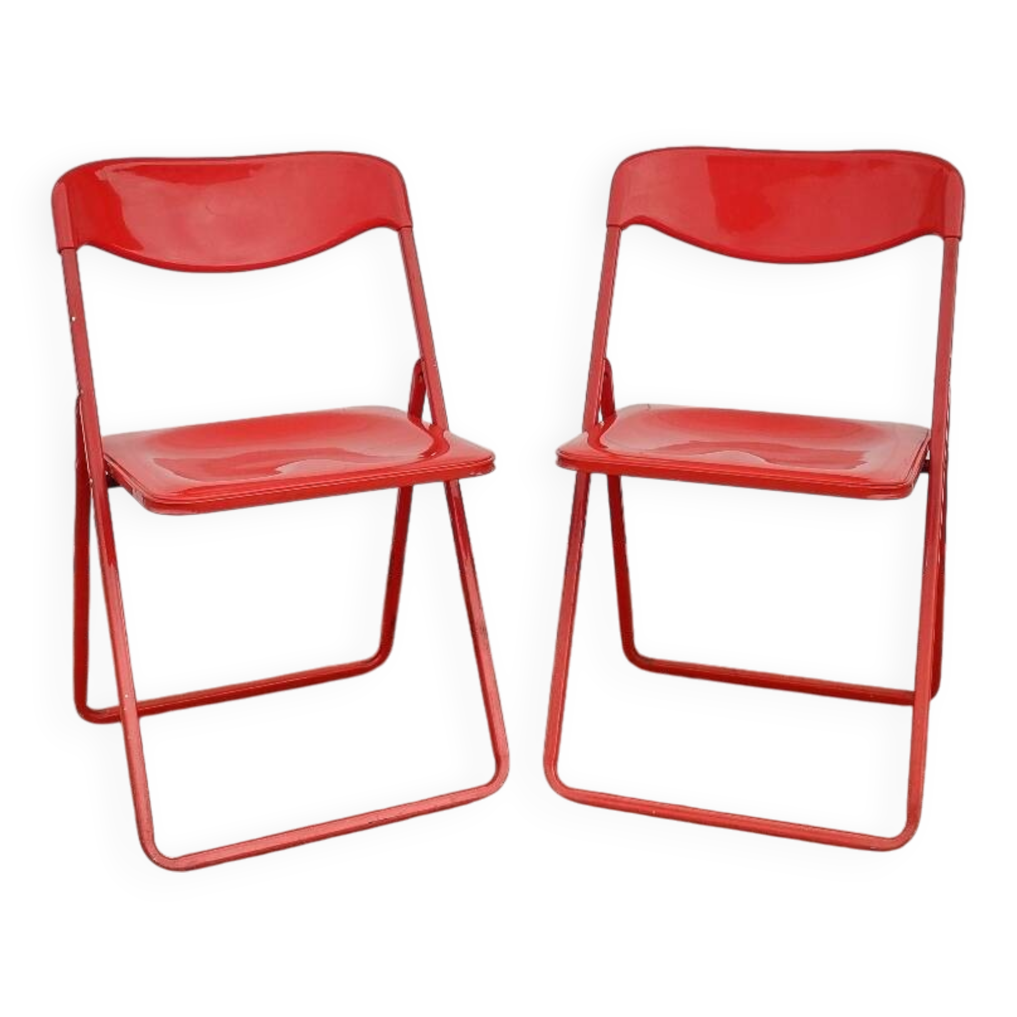 Pair of Italian folding chairs