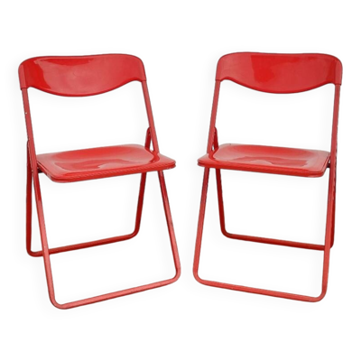 Paire de chaises pliantes italiennes