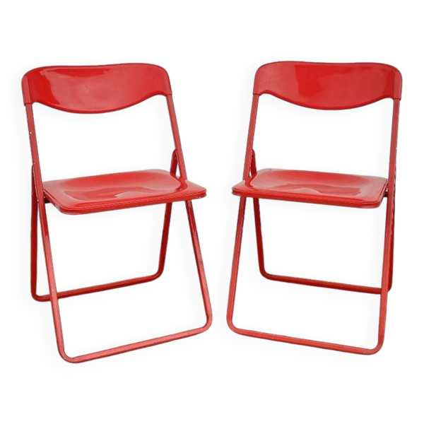 Paire de chaises pliantes italiennes