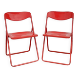 Pair of Italian folding chairs