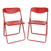 Paire de chaises pliantes italiennes
