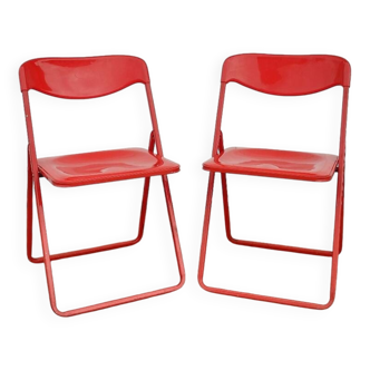 Pair of Italian folding chairs