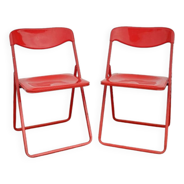 Pair of Italian folding chairs