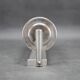 1930s Bauhaus tubular wall light, chrome & creamy glass, Czechoslovakia