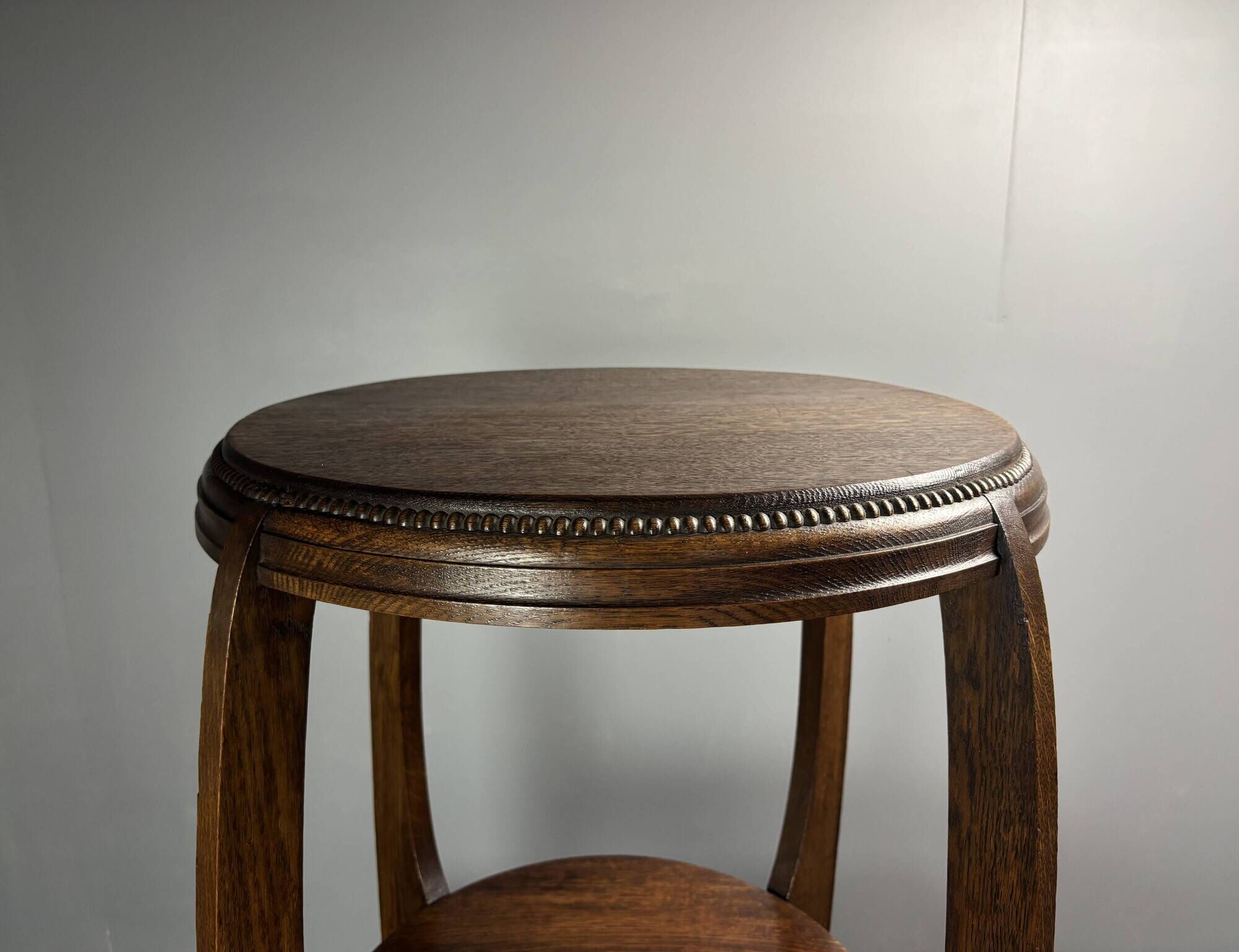 Dutch art deco Amsterdam school oak side table, 1930s