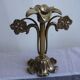 Golden metal stand candle holder